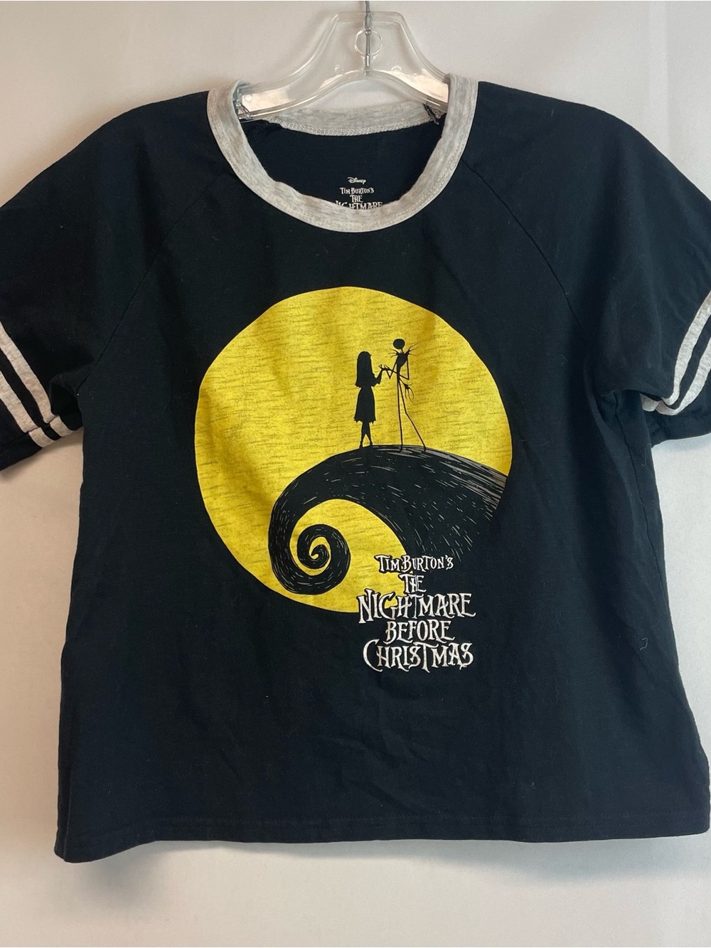 Disney The Nightmare Before Christmas Black & Yellow Graphic Tee